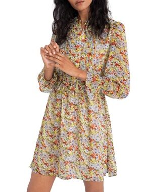 Paris Atelier & Other Stories Ruffle Long Sleeve Dress Floral French Aesthetic
